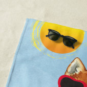 Serviette de plage de Shiba Inu (En situation)