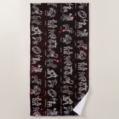 Serviette de plage de signe de zodiaque (brun) (Devant)