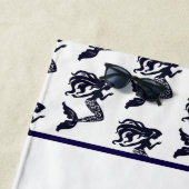 Serviette de plage de sirène (En situation)
