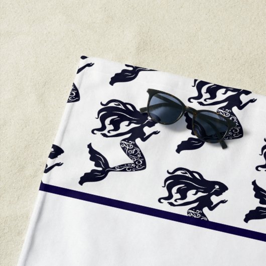 Serviette de plage de sirène (En situation)