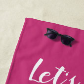 Serviette de plage de sirène rose mignonne avec no (En situation)