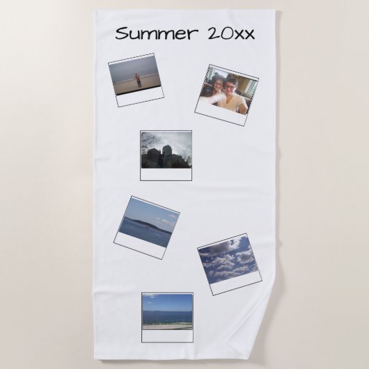Serviette de plage de souvenirs de photo (Devant)