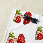 Serviette de plage de Thunder_Cove, aux champignon (En situation)