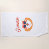 Serviette de plage de Tiger (Devant)