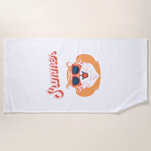 Serviette de plage de Tiger (Devant)