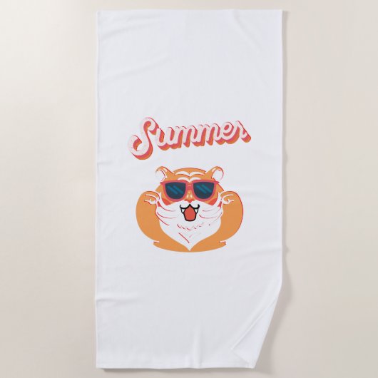 Serviette de plage de Tiger (Devant)