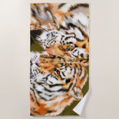 Serviette de plage de Tiger en couple (Devant)