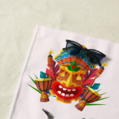 Serviette de plage de Tiki (En situation)