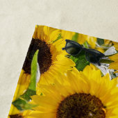 Serviette de plage de tournesols (En situation)