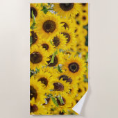 Serviette de plage de tournesols (Devant)