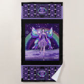 Serviette de plage de violet Rain fairy (Devant)