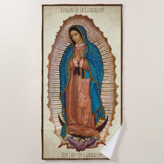 Serviette de plage de Virgen De La Guadalupe (Devant)