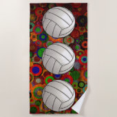 Serviette de plage de volley-ball (Devant)