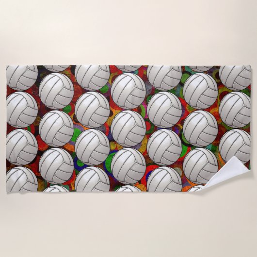 Serviette de plage de volley-ball (Devant)