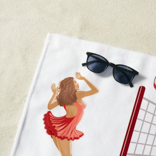 Serviette de plage de volleyball de plage (En situation)