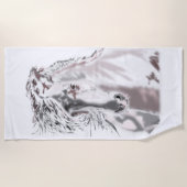 Serviette de plage de White Horse (Devant)