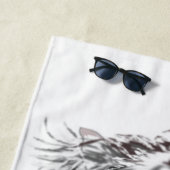 Serviette de plage de White Horse (En situation)