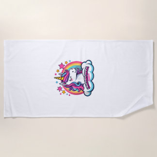 Serviette De Plage Débardeur Licorne Mode Activé