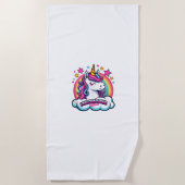Serviette De Plage Débardeur Licorne Mode Activé (Devant)