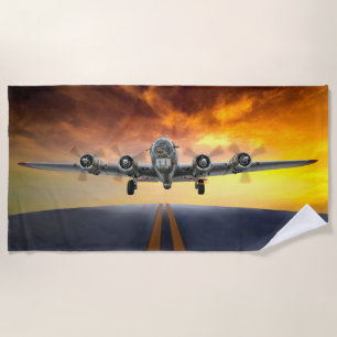 SERVIETTE DE PLAGE DÉBIT DE LA FORTERESSE DE VOL B-17