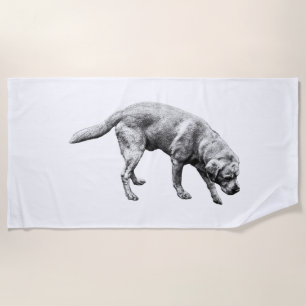 Serviette De Plage Débordé par les vagues