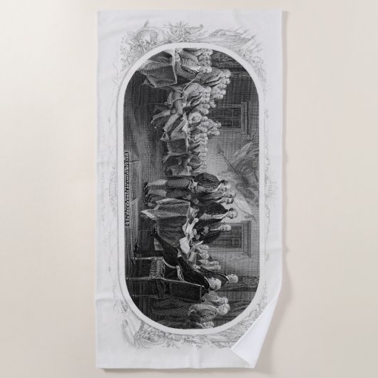 Serviette De Plage Déclaration d'indépendance : Projet de loi de 2 $, (Devant)