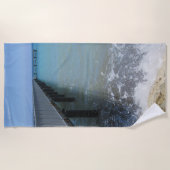 Serviette De Plage Déclencher des vagues sur la conception des quais (Devant)