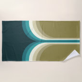 Serviette De Plage Décor à deux arches de style rétro (Devant)