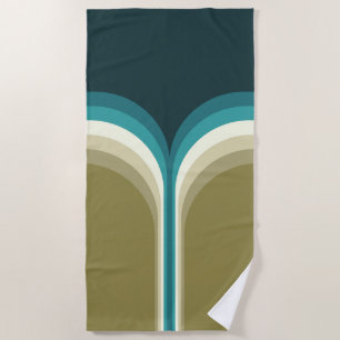 Serviette De Plage Décor à deux arches de style rétro