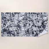 Serviette De Plage Décor de Camouflage numérique de style urbain sur  (Devant)