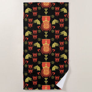 Serviette De Plage Décor maison scandinave Viking Norsemen