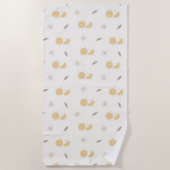 Serviette De Plage Décor Orange Slice Print Beach Tower (Devant)