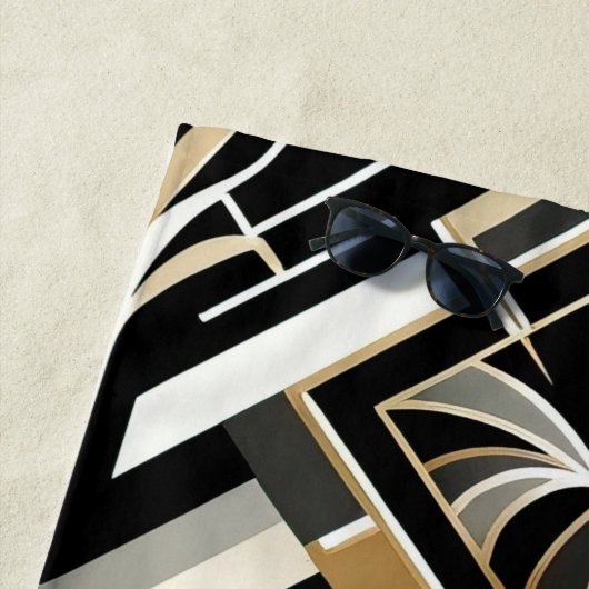 Serviette de plage décorative Abstraite moderne (En situation)