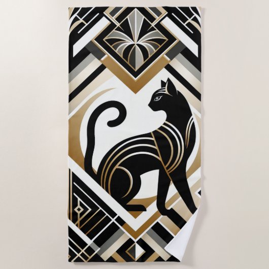 Serviette de plage décorative Abstraite moderne (Devant)