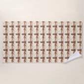 Serviette de plage d'écureuil moulu de "arachide" (Devant)