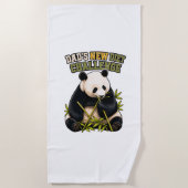 Serviette De Plage Défi de régime de panda drôle (Devant)