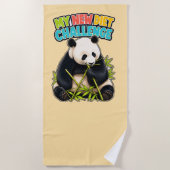 Serviette De Plage Défi de régime de papa Funny Panda (Devant)