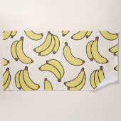 Serviette De Plage Défilé de bananes jaune beurre (Devant)