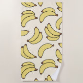 Serviette De Plage Défilé de bananes jaune beurre (Devant)