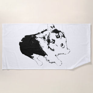 Serviette De Plage Défilement dans le soleil