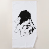 Serviette De Plage Défilement dans le soleil (Devant)