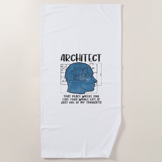 Serviette De Plage Définition d'architecte (Devant)