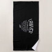 Serviette De Plage Définition drôle de l'avocat (Devant)