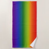 Serviette De Plage Dégradé arc-en-ciel rayé (Devant)