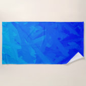 Serviette De Plage Dégradé bleu Abstrait (Devant)