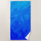 Serviette De Plage Dégradé bleu Abstrait (Devant)