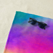 Serviette De Plage Dégradé de couleurs de coucher de soleil (En situation)