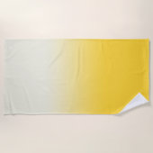 Serviette De Plage Dégradé Ombre jaune blanc (Devant)