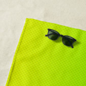 Serviette De Plage Dégradé vert et jaune du néon (En situation)