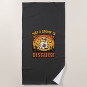 Serviette De Plage Déguisement de fantôme Halloween (Devant)